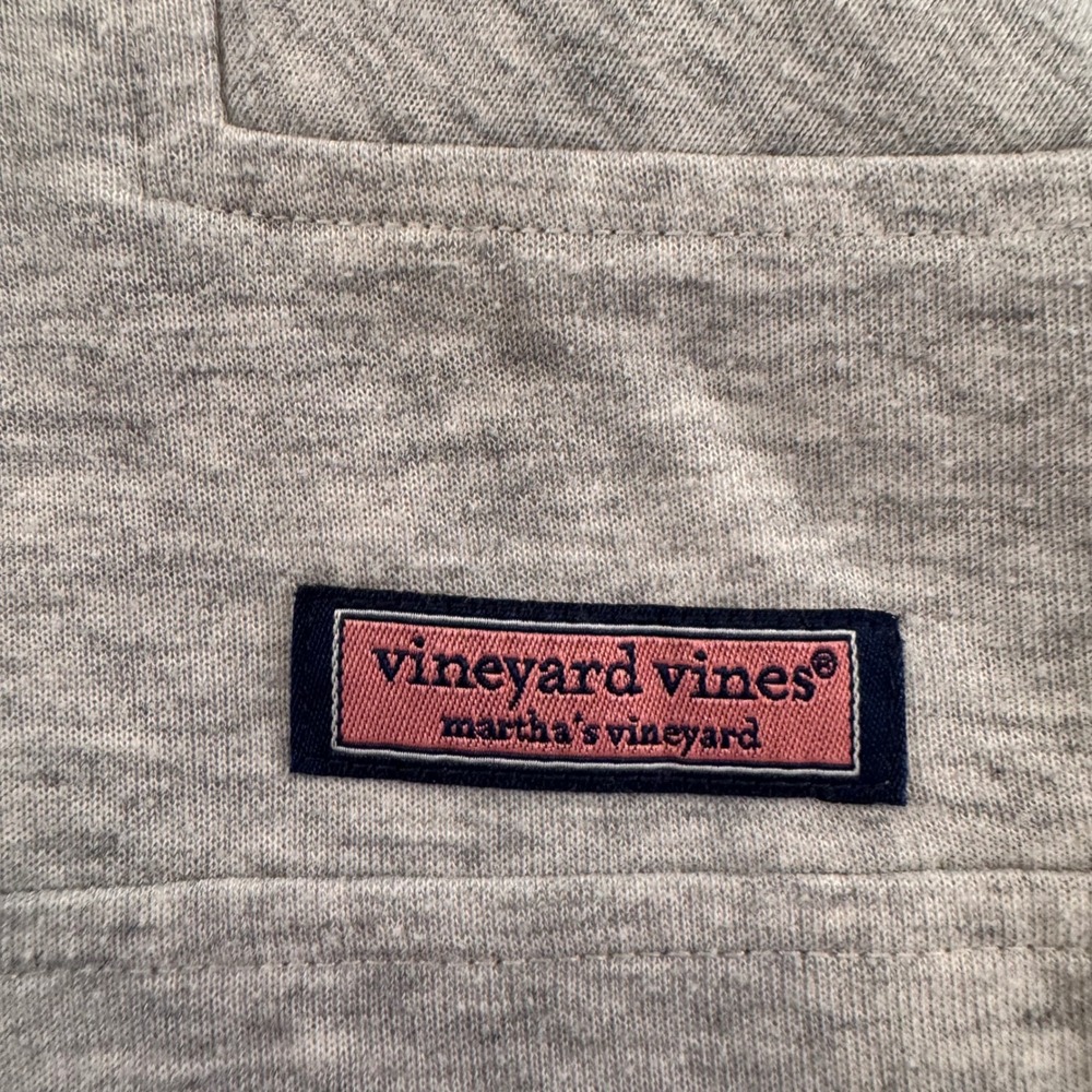 Vineyard Vines Gray Pullover Hoodie Coastal Beach Hamptons Light Minimalist Sz S - Picture 5 of 9